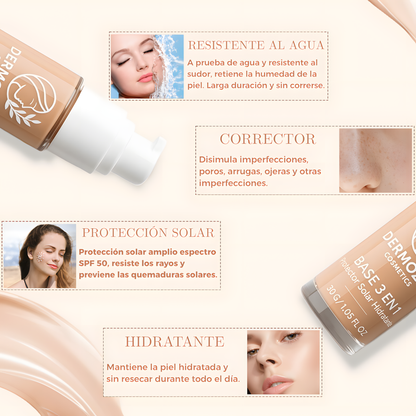 Base 3 en 1 │ Hidrata, protege y perfecciona tu piel