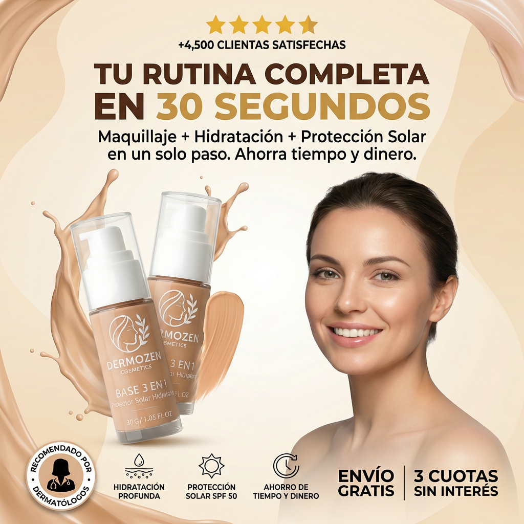 Base 3 en 1 - Rejuvenecé tu piel en segundos sin maquillaje pesado