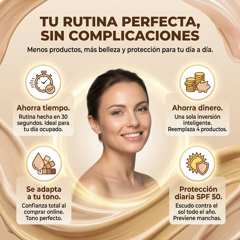 Base 3 en 1 - Rejuvenecé tu piel en segundos sin maquillaje pesado