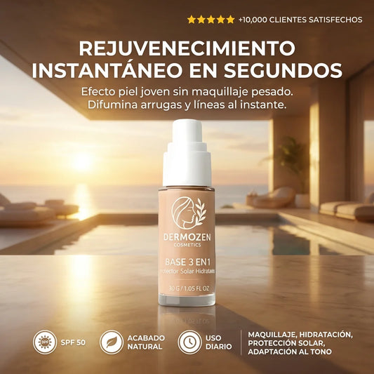 Base 3 en 1 - Rejuvenecé tu piel en segundos sin maquillaje pesado
